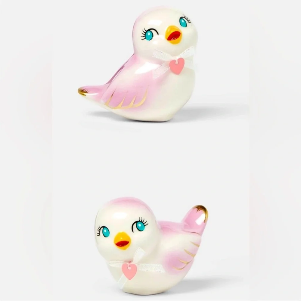Target Spritz Valentines Ceramic Bird Set of 2 New